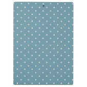 Personalisiertes Blau und Weiß-Polka-Dot-Zwischena Klemmbrett (Rückseite)