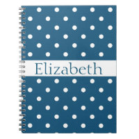 Personalisiertes Blau- und Weißpolka-Punktmuster