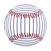 Personalisiertes Blau-Weiß-Baseballstern-Design Baseball (Vorderseite)