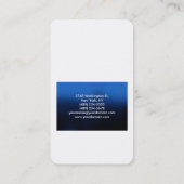 Personalisiertes Blau Weiß Elegant Modernes Visitenkarte (Rückseite)