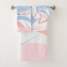 Personalisiertes Blau Weiß Rosa Marmor Wirbel Abst