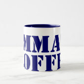 Personalisiertes Blau Zweifarbige Tasse (Mittel)