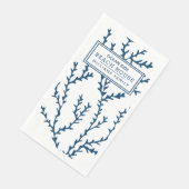 Personalisiertes Blaualgenmuster - Beach House Serviette (Ecke)