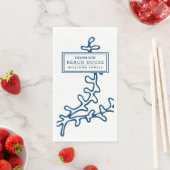 Personalisiertes Blaualgenmuster - Beach House Serviette (Beispiel)