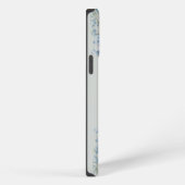Personalisiertes Blaue-Blumen-Monogramm iPhone Hülle (Rechte Seite)
