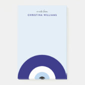 Personalisiertes Blaue böse Augenschutzzeichen Post-it Klebezettel (Vorderseite)