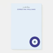 Personalisiertes Blaue böse Augenschutzzeichen Post-it Klebezettel (Vorderseite)