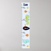 Personalisiertes Blaue Lagune/Weizen/Fisch-Wachstu Poster (Vorne)