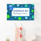 Personalisiertes Blauer Geburtstagsbanner Banner (Insitu)