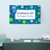 Personalisiertes Blauer Geburtstagsbanner Banner (Messeveranstaltung)