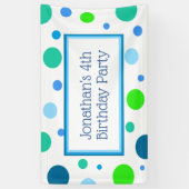 Personalisiertes Blauer Geburtstagsbanner Banner (Vertikal)