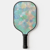 Personalisiertes Blaues Abstraktes Fluid Pickleball Schläger (Vorderseite)