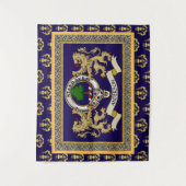Personalisiertes blaues Anderson-Clan-Abzeichen Wandteppich (Vorderseite)