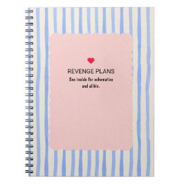 PERSONALISIERTES Blaues Aquarell-Streifenmuster Notizblock