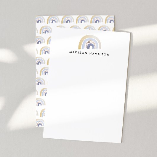 Personalisiertes blaues Aquarellfeuer Mitteilungskarte