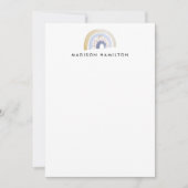 Personalisiertes blaues Aquarellfeuer Mitteilungskarte (Vorderseite)