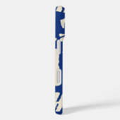 Personalisiertes blaues Blattmuster-iPhone-Case Case-Mate iPhone Hülle (Rückseite / Rechts)
