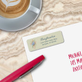 Personalisiertes blaues Blumenkreuz