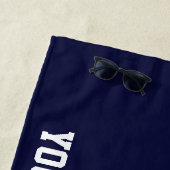 Personalisiertes blaues Boot Anchor Beach Handtuch (Beispiel)