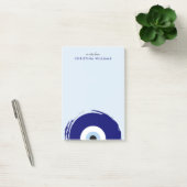 Personalisiertes Blaues Böser Blick Schutzsymbol Post-it Klebezettel (Büro)