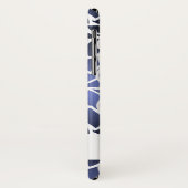 Personalisiertes blaues Dahlia-Blumenmuster Case-Mate iPhone Hülle (Hinten/Links)