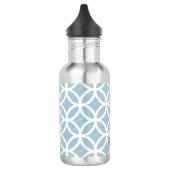Personalisiertes blaues Diamantmuster Edelstahlflasche (Links)