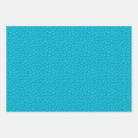 Personalisiertes Blaues Dinosaurier-Muster Geschenkpapier Set (Vorderseite 2)