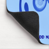 Personalisiertes blaues Fahrrad - Mousepad (Ecke)