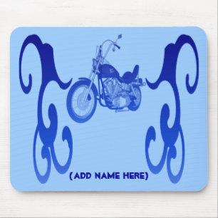 Personalisiertes blaues Fahrrad - Mousepad