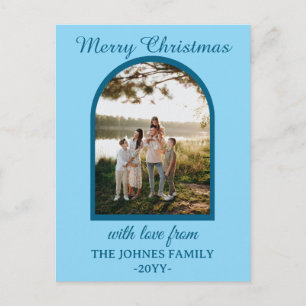 Personalisiertes blaues Frohe Weihnachten Foto 
