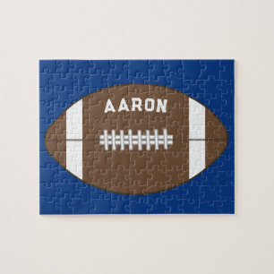 Personalisiertes blaues Fußball-Puzzle Puzzle