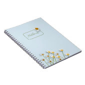 Personalisiertes Blaues Gänseblümchen Notizbuch Notizblock (Rechte Seite)