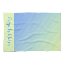 Personalisiertes blaues Gelb Ombre Stilvoll