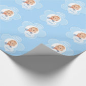 Personalisiertes blaues geschenkpapier (Ecke)