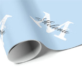 Personalisiertes blaues geschenkpapier (Rolleneckpunkt)