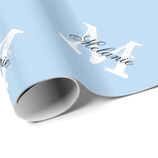 Personalisiertes blaues geschenkpapier (Rolleneckpunkt)