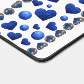 Personalisiertes, blaues Glitzer Schreibtischunterlage (Ecke)