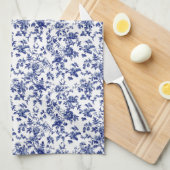 Personalisiertes blaues Handtuch (Viertel Falte)