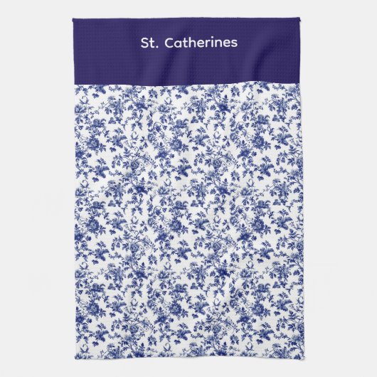 Personalisiertes blaues Handtuch (Vertikal)