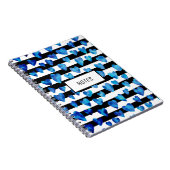 Personalisiertes blaues Herz Notizblock (Rechte Seite)