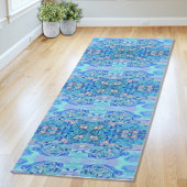 Personalisiertes Blaues Kaleidoskop Yogamatte