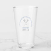 Personalisiertes blaues Lacrosse-Team der High Sch Glas (Rückseite)