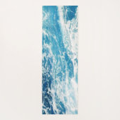 Personalisiertes blaues Meer und Wellen Yogamatte (Rückseite)