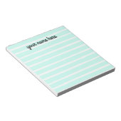 Personalisiertes, blaues Notepad Notizblock (angewinkelt)