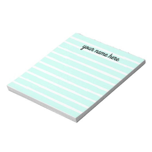 Personalisiertes, blaues Notepad Notizblock (Rotiert)