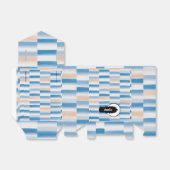 Personalisiertes blaues Pfirsichfarben Geschenkschachtel (Ungefaltet)