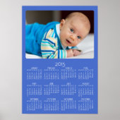 Personalisiertes blaues Poster - Jahreskalender 20 (Vorne)