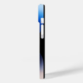 Personalisiertes blaues Radial Texture iPhone 15 Case-Mate iPhone Hülle (Rückseite / Links)