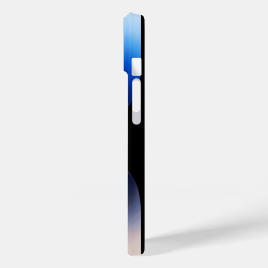 Personalisiertes blaues Radial Texture iPhone 15 Case-Mate iPhone Hülle (Rückseite / Links)