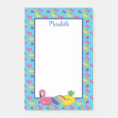 Personalisiertes blaues Schwimmbad Schwimmbad Gemu Post-it Klebezettel (Vorderseite)